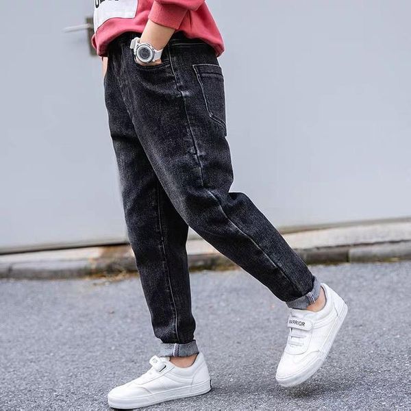 jeans spring young kids boys 2021 casual slim straight pants children clothing loose elastic high waist denim trousers c141, Blue
jeans spring young kids boys 2021 casual slim straight pants children clothing loose elastic high waist denim trousers c141, Blue