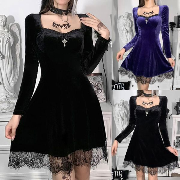 casual dresses insgoth goth vintage black mini dress aesthetic elegant cross pendant high waist streetwear long sleeve party, Black;gray
casual dresses insgoth goth vintage black mini dress aesthetic elegant cross pendant high waist streetwear long sleeve party, Black;gray