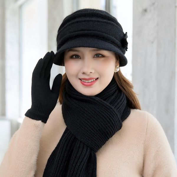 beanie/skull caps wide brim side pompom crochet flower fashion hats gloves mittens for women snow winter three pieces set 6colo, Blue;gray
beanie/skull caps wide brim side pompom crochet flower fashion hats gloves mittens for women snow winter three pieces set 6colo, Blue;gray