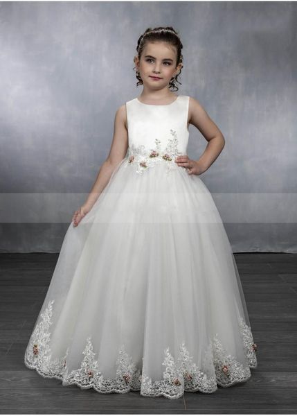 girl's dresses flower girl dress ivory white satin tulle lace trim solid o-neck girls first communion vestido de comunion, Red;yellow
girl's dresses flower girl dress ivory white satin tulle lace trim solid o-neck girls first communion vestido de comunion, Red;yellow