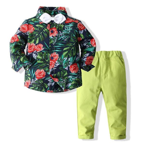 clothing sets kids boy set autumn fashion floral long sleeve bow tie shirt+trousers casual clothes gentleman 2pcs suit, White
clothing sets kids boy set autumn fashion floral long sleeve bow tie shirt+trousers casual clothes gentleman 2pcs suit, White