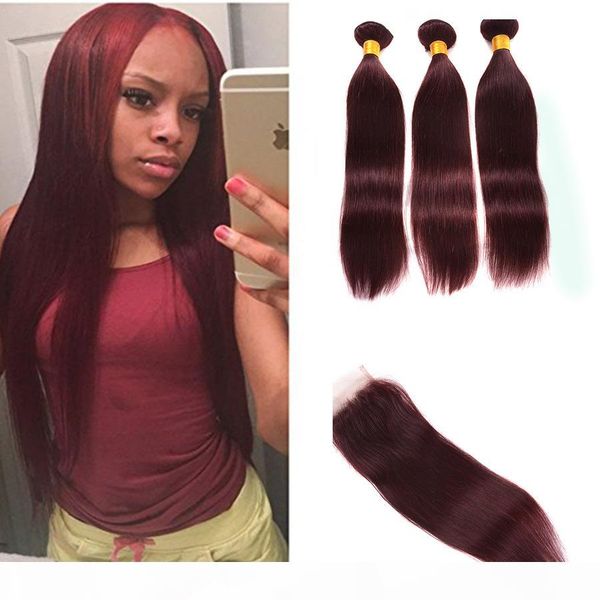 9a malaysian burgundy virgin hair with closure 4pcs lot 99j wine red silk straight human hair weaves with part 4x4'' lace clo, Black;brown
9a malaysian burgundy virgin hair with closure 4pcs lot 99j wine red silk straight human hair weaves with part 4x4'' lace clo, Black;brown