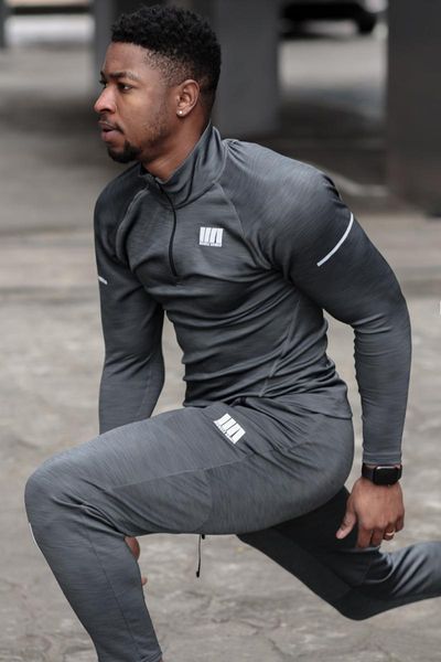 men's tracksuits autumn and winter leisure suit running sports taining sweater trousers two-piece, Gray
men's tracksuits autumn and winter leisure suit running sports taining sweater trousers two-piece, Gray