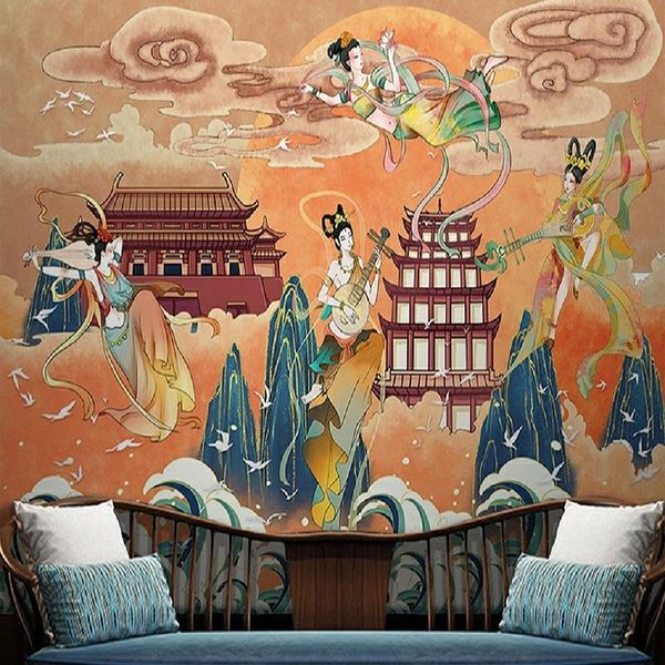 wallpapers dunhuang feitianguochao self adhesive wallpaper hand painted fairy maiden ethnic background retro el mural bedroom waterproof
wallpapers dunhuang feitianguochao self adhesive wallpaper hand painted fairy maiden ethnic background retro el mural bedroom waterproof