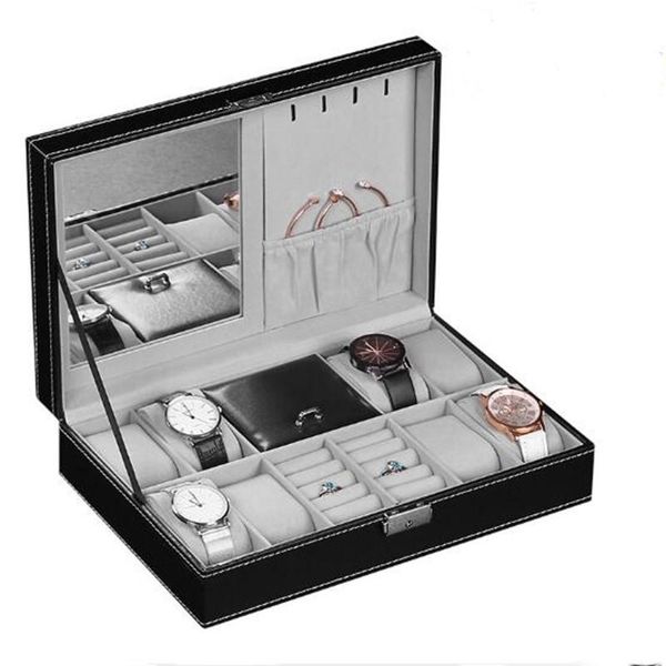 storage boxes & bins 2-in-1 8-grid pu leather watch box quartz with lock jewelry display gift
storage boxes & bins 2-in-1 8-grid pu leather watch box quartz with lock jewelry display gift