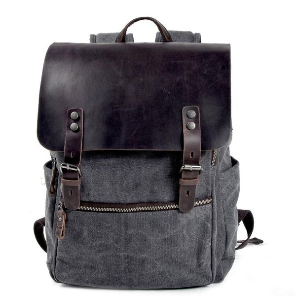 backpack outdoor mountaineering travel retro canvas lapbag large capacity with the first layer of crazy horse leather
backpack outdoor mountaineering travel retro canvas lapbag large capacity with the first layer of crazy horse leather