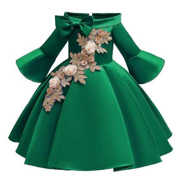 girl's dresses christmas girls dress long sleeve embroider kids for elegant princess wedding party children clothing, Red;yellow
girl's dresses christmas girls dress long sleeve embroider kids for elegant princess wedding party children clothing, Red;yellow
