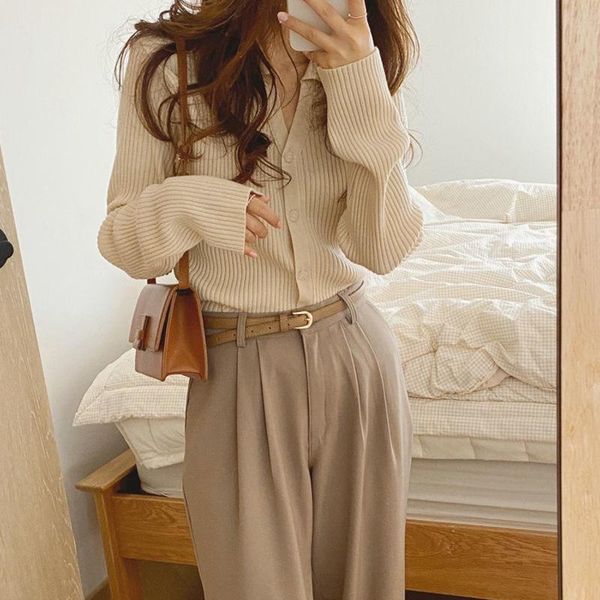 women's knits & tees korean autumn casual knitted sweater women fashion v neck long sleeve knit cardigan mujer blusa de frio feminina, White
women's knits & tees korean autumn casual knitted sweater women fashion v neck long sleeve knit cardigan mujer blusa de frio feminina, White