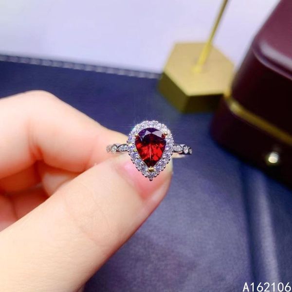 cluster rings 925 pure silver chinese style natural garnet women's classic water drop adjustable gem ring fine jewelry support detecti, Golden;silver
cluster rings 925 pure silver chinese style natural garnet women's classic water drop adjustable gem ring fine jewelry support detecti, Golden;silver