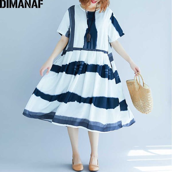 women dress summer plus size cotton femme lady sundress beach print striped blue vestidos pleated loose clothing 210531, Black;gray 
women dress summer plus size cotton femme lady sundress beach print striped blue vestidos pleated loose clothing 210531, Black;gray