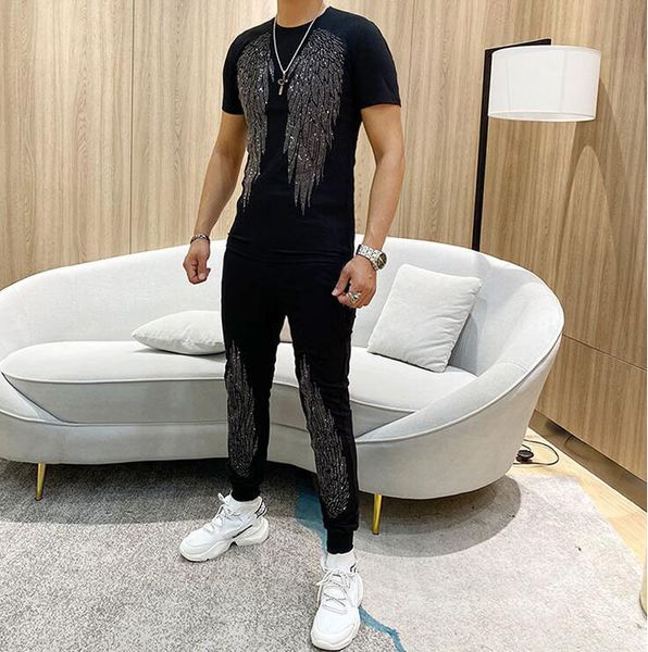 2021 new summer tracksuits men suit sportswear set casual men's 2pcs outfits drilling design boax, Black
2021 new summer tracksuits men suit sportswear set casual men's 2pcs outfits drilling design boax, Black