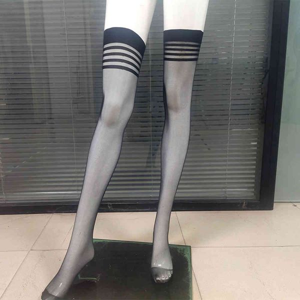 stockings fun silk three bars striped knee length long thigh black temptation 5195, Black;white
stockings fun silk three bars striped knee length long thigh black temptation 5195, Black;white