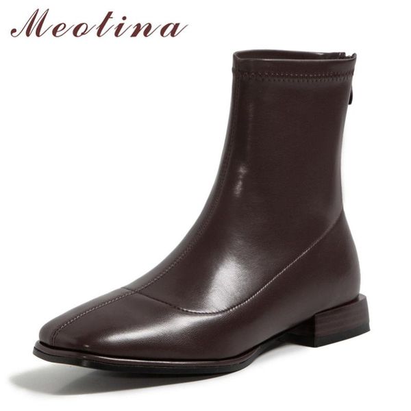 boots meotina short women shoes square toe thick heels stretch low heel zipper ankle female autumn winter coffee, Black
boots meotina short women shoes square toe thick heels stretch low heel zipper ankle female autumn winter coffee, Black