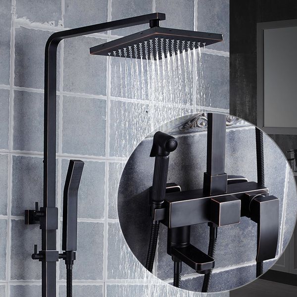 2021 new european black style set on wall 8"shower mixer showers sole fist round head with pistol shower ieoc
2021 new european black style set on wall 8"shower mixer showers sole fist round head with pistol shower ieoc