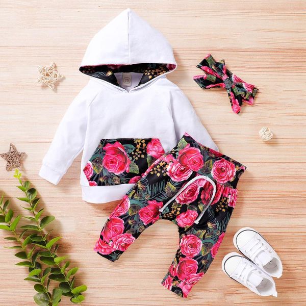 clothing sets born baby girls clothes set autumn winter infant pocket patchwork hooded + rose floral leggings outfit, White
clothing sets born baby girls clothes set autumn winter infant pocket patchwork hooded + rose floral leggings outfit, White