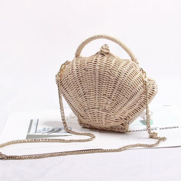 evening bags shell-shaped chain small messenger bag rattan woven ins shoulder portable beach vacation straw
evening bags shell-shaped chain small messenger bag rattan woven ins shoulder portable beach vacation straw