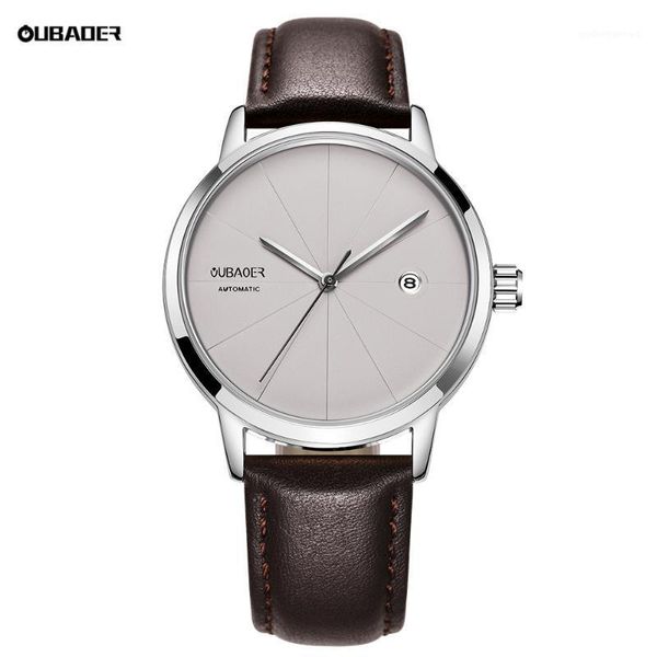 brand 2021 men watches business mechanical watch men's leather band 30m waterproof date wristwatches relogio masculino, Slivery;brown 
brand 2021 men watches business mechanical watch men's leather band 30m waterproof date wristwatches relogio masculino, Slivery;brown