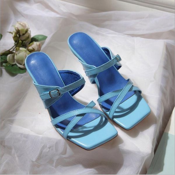 2021 fashion designer high women sandals all-match ladies shoes summer square toe thin heels buckle cross strap slippers, Black
2021 fashion designer high women sandals all-match ladies shoes summer square toe thin heels buckle cross strap slippers, Black