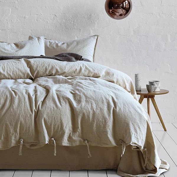 bedding sets simple japanese linen four piece solid color button cotton sheet quilt cover home textile stay set
bedding sets simple japanese linen four piece solid color button cotton sheet quilt cover home textile stay set