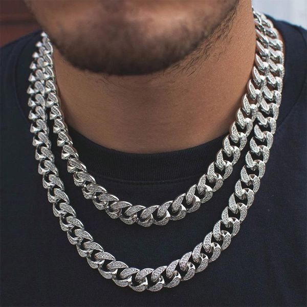 chains zircon cuban chain necklace blinged iced hip hop jewelry gold color copper material cz stone inlaid clasp men choker, Silver
chains zircon cuban chain necklace blinged iced hip hop jewelry gold color copper material cz stone inlaid clasp men choker, Silver