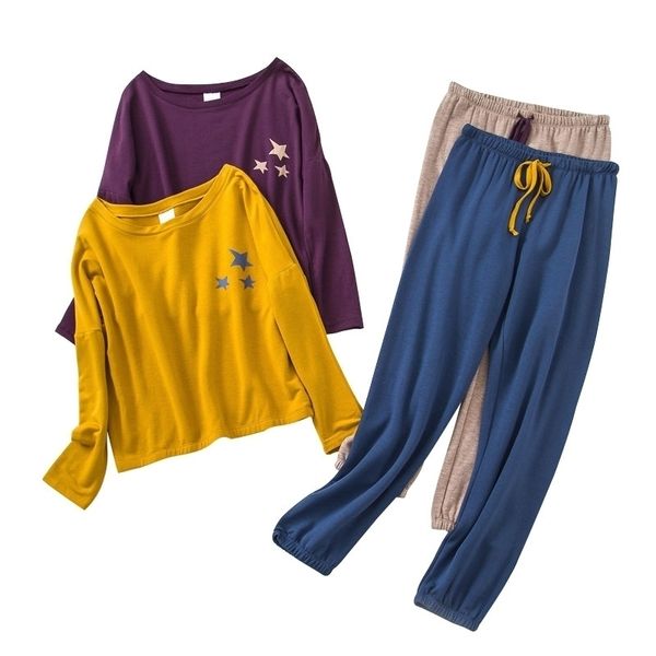 sweet warm women home wear clothes star print autumn winter long sleeve pajamas set cotton female sleepwear indoor clothing 210203, Black;red
sweet warm women home wear clothes star print autumn winter long sleeve pajamas set cotton female sleepwear indoor clothing 210203, Black;red