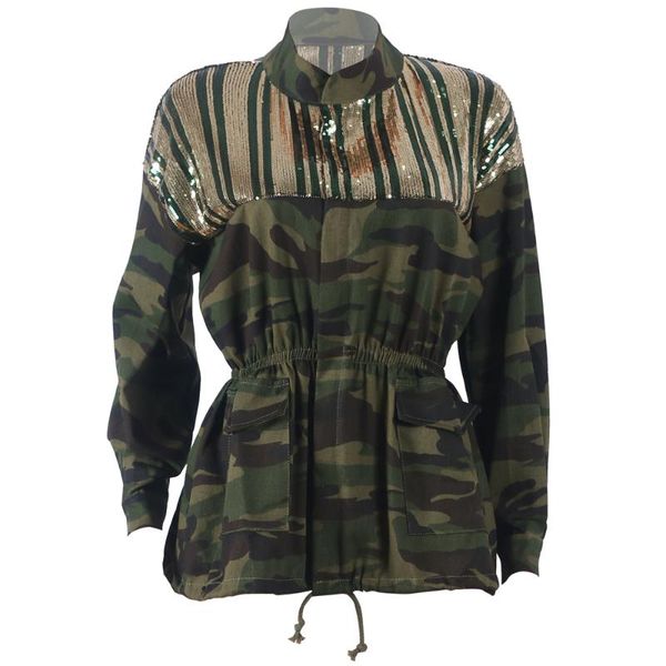 women's jackets women military winter zipper pocket bomber jacket 2021 harajuku sequined camouflage outwear coats jaqueta feminina, Black;brown
women's jackets women military winter zipper pocket bomber jacket 2021 harajuku sequined camouflage outwear coats jaqueta feminina, Black;brown