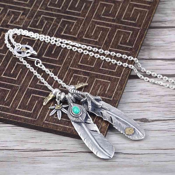 goros high bridge feather necklace yu wenle same 925 sterling silver eagle claw pine stone pendant sweater chain, Black
goros high bridge feather necklace yu wenle same 925 sterling silver eagle claw pine stone pendant sweater chain, Black
