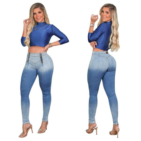 women's jeans jlx6919 european and american autumn winter fashion wear versatile slim fit elastic gradient small foot den, Blue
women's jeans jlx6919 european and american autumn winter fashion wear versatile slim fit elastic gradient small foot den, Blue