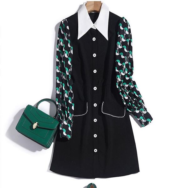 casual dresses 2021 spring fashion runway dress women clothes long sleeve geometric patchwork office robe femme vestidos, Black;gray
casual dresses 2021 spring fashion runway dress women clothes long sleeve geometric patchwork office robe femme vestidos, Black;gray