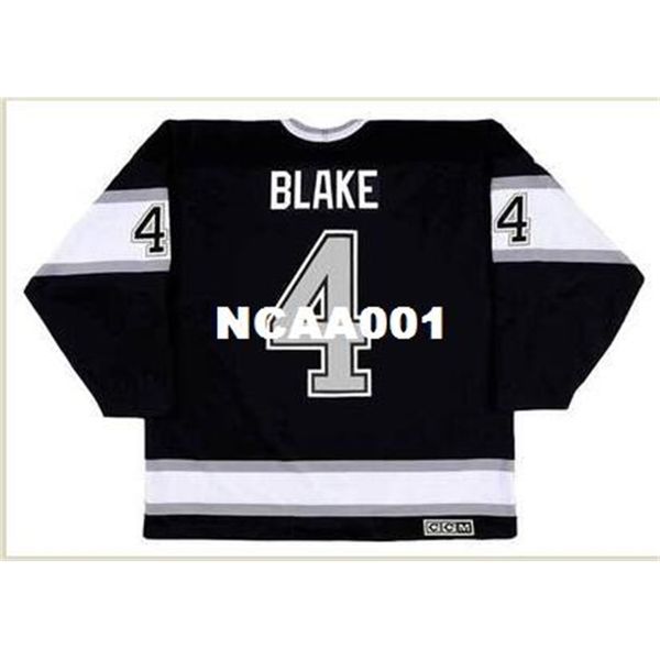 001s #4 rob blake los angeles kings 1993 ccm vintage away home hockey jersey or custom any name or number retro jersey, Black
001s #4 rob blake los angeles kings 1993 ccm vintage away home hockey jersey or custom any name or number retro jersey, Black