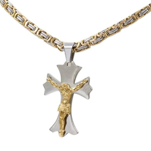 pendant necklaces multilayer cross christ jesus necklace stainless steel link byzantine chain heavy men gift jewelry, Silver
pendant necklaces multilayer cross christ jesus necklace stainless steel link byzantine chain heavy men gift jewelry, Silver