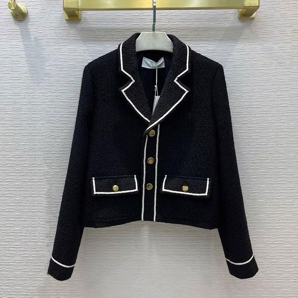 women's jackets ladies autumn winter vintage contrast lapel woolen coat women fashion single breasted high-end streetwear tweed jacket, Black;brown
women's jackets ladies autumn winter vintage contrast lapel woolen coat women fashion single breasted high-end streetwear tweed jacket, Black;brown