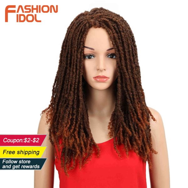 fashion idol 22 inch synthetic wigs for black women crochet braids twist jumbo dread faux locs hairstyle long afro brown hair, Black;brown
fashion idol 22 inch synthetic wigs for black women crochet braids twist jumbo dread faux locs hairstyle long afro brown hair, Black;brown