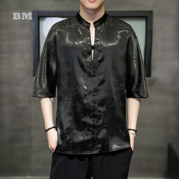 men's t-shirts 2021 summer ice silk thin t shirt loose large size v-neck oversized short sleeve chinese style tang suit casual men clot, White;black
men's t-shirts 2021 summer ice silk thin t shirt loose large size v-neck oversized short sleeve chinese style tang suit casual men clot, White;black
