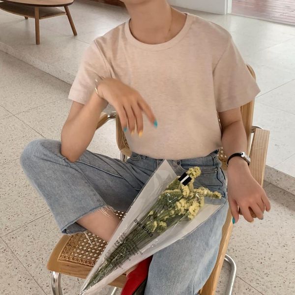 summer t-shirt women o-neck simple 4 colors basic tees casual female student loose daily all-match ulzzang women's, White
summer t-shirt women o-neck simple 4 colors basic tees casual female student loose daily all-match ulzzang women's, White