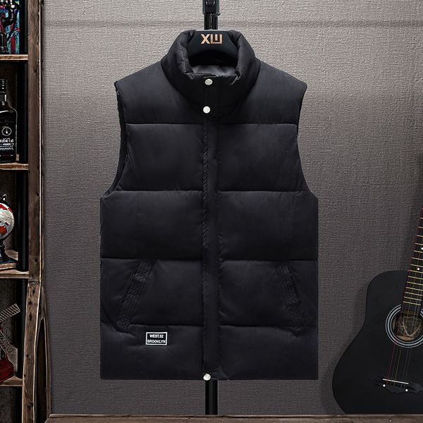 men's winter thickened vest korean version sleeveless down cotton padded jacket trend loose warm coat, Black;white
men's winter thickened vest korean version sleeveless down cotton padded jacket trend loose warm coat, Black;white