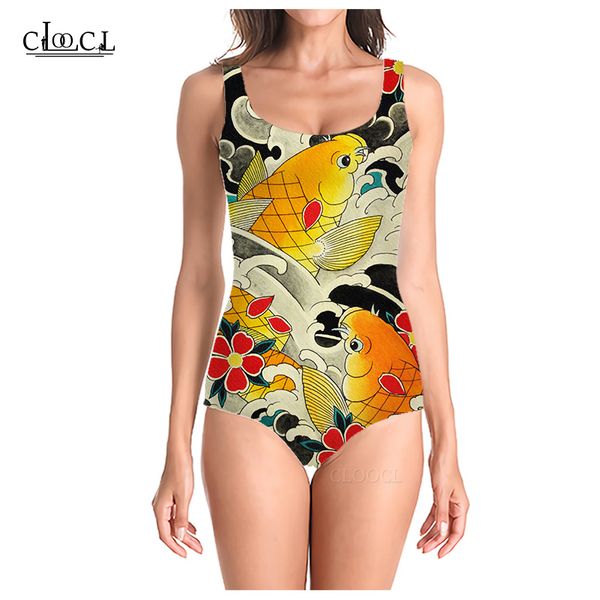 cloocl summer animal fish koi 3d printed sleeveless women swimsuit fashion casual beach one piece swimwear, White;black
cloocl summer animal fish koi 3d printed sleeveless women swimsuit fashion casual beach one piece swimwear, White;black