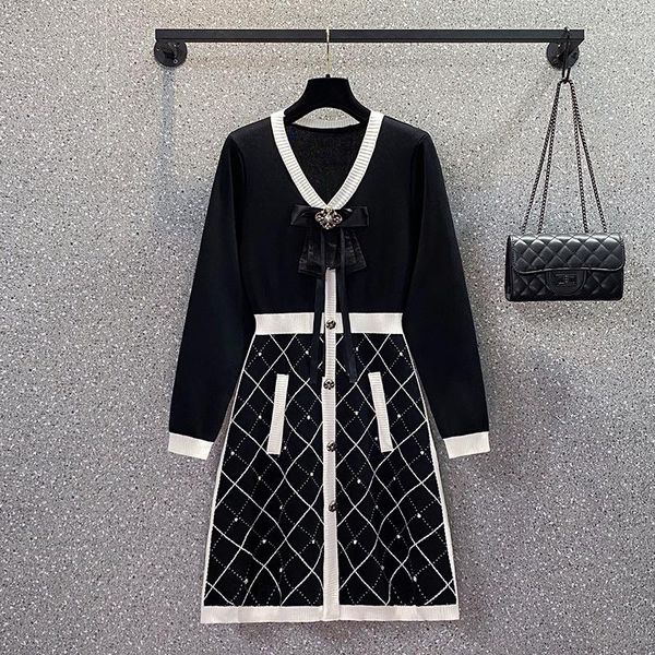 casual dresses small fragrance vintage knit sweater dress women bow buttons mini autumn winter fashion black robe femme vestidos, Black;gray
casual dresses small fragrance vintage knit sweater dress women bow buttons mini autumn winter fashion black robe femme vestidos, Black;gray