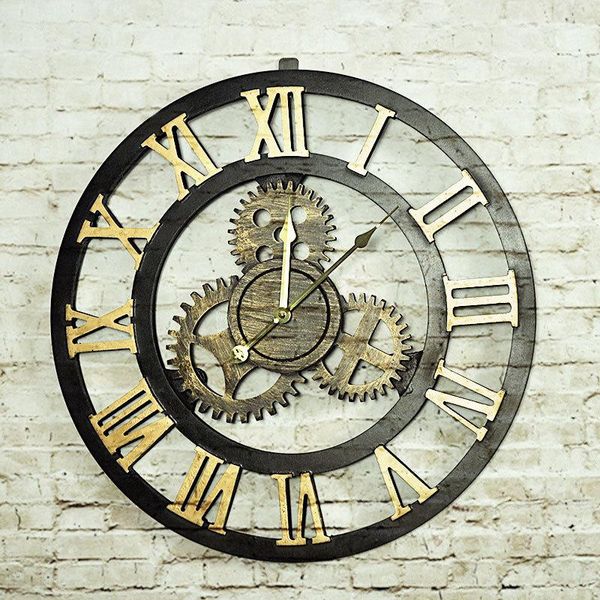 wall clocks american retro distressed gear clock wooden creative living room decoration bar industrial style ornaments
wall clocks american retro distressed gear clock wooden creative living room decoration bar industrial style ornaments
