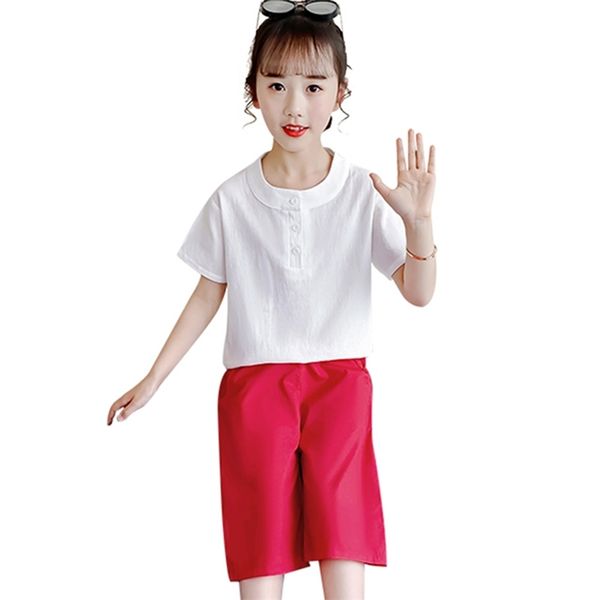kids clothes solid tshirt + short girls outfits summer clothing sets casual style children's 6 8 10 12 14 210527, White
kids clothes solid tshirt + short girls outfits summer clothing sets casual style children's 6 8 10 12 14 210527, White