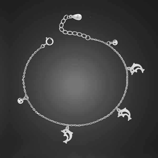 design bohemian 100% 925 sterling dolphin fish anklet for women fashion solid silver jewelry beach ankle bracelets, Red;blue
design bohemian 100% 925 sterling dolphin fish anklet for women fashion solid silver jewelry beach ankle bracelets, Red;blue