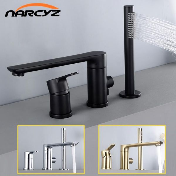 bathroom sink faucets fauct black/chrome split bathtub faucet three four holes and cold set with portable shower xr8247
bathroom sink faucets fauct black/chrome split bathtub faucet three four holes and cold set with portable shower xr8247