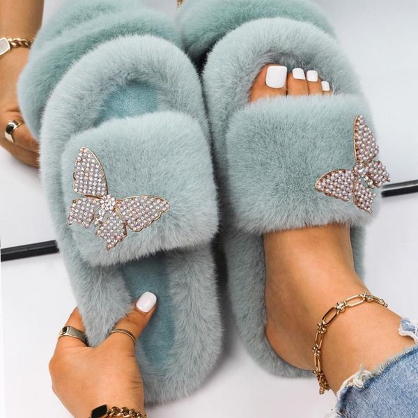 slippers fur slides women pearl butterfly decor indoor faux sandals female platform fluffy luxury designer shoes, Black
slippers fur slides women pearl butterfly decor indoor faux sandals female platform fluffy luxury designer shoes, Black