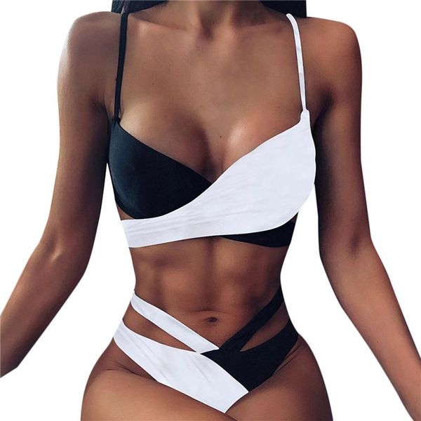 women's swimwear ladies high waist bikini swimsuit female thong brazilian biquini set bathing suit bather for, White;black
women's swimwear ladies high waist bikini swimsuit female thong brazilian biquini set bathing suit bather for, White;black