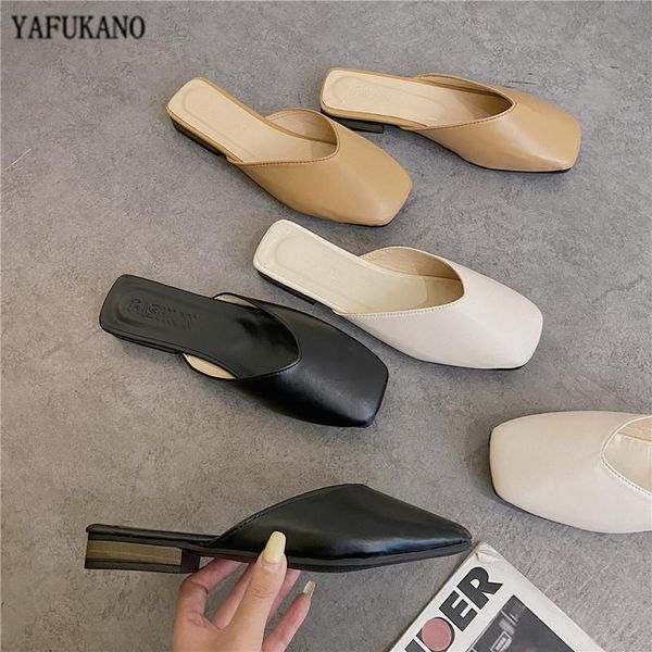 slippers 2021 summer square toe low heel fashion baotou flat slides half women mules shoe outdoor casual flip flops, Black
slippers 2021 summer square toe low heel fashion baotou flat slides half women mules shoe outdoor casual flip flops, Black