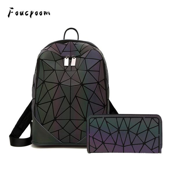 backpack women laser luminous school hologram geometric fold student bags for teenage girls holographic sac a dos 
backpack women laser luminous school hologram geometric fold student bags for teenage girls holographic sac a dos