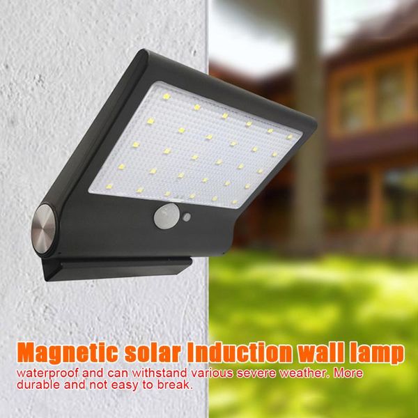 led solar power street light pir motion sensor lamps lawn garden garage security lamp outdoor street waterproof wall lights