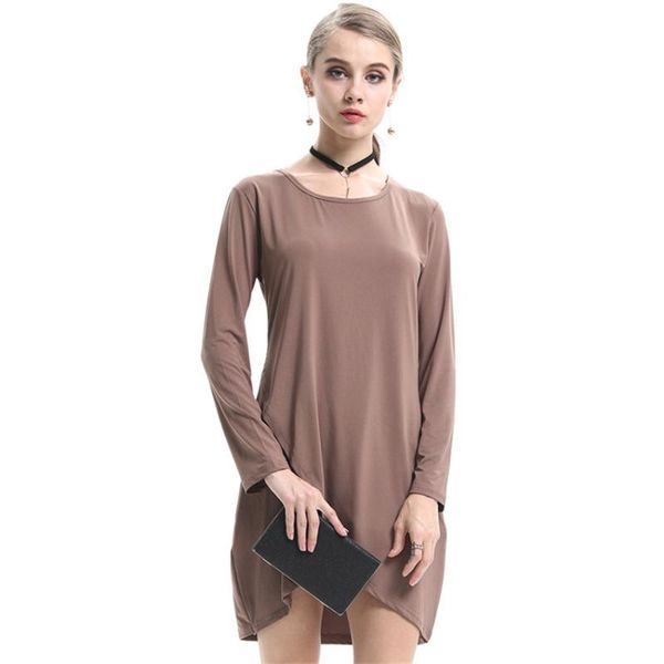 casual dresses long-sleeve autumn women dress simple solid color vestido o-neck gray khaki elegant party mini irregular hem female, Black;gray
casual dresses long-sleeve autumn women dress simple solid color vestido o-neck gray khaki elegant party mini irregular hem female, Black;gray