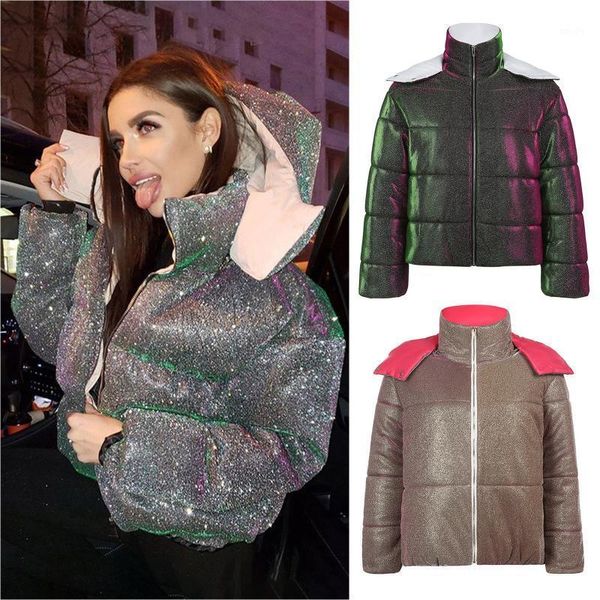 women's down & parkas autumn and winter zipper with hat reflective short thickened bread suit jacket 2021 manteau blanc, Black
women's down & parkas autumn and winter zipper with hat reflective short thickened bread suit jacket 2021 manteau blanc, Black