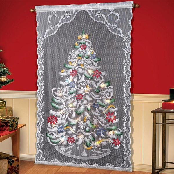 curtain & drapes christmas tree curtains lace panel snowman with string lights holiday xmas home decoration door for living room
curtain & drapes christmas tree curtains lace panel snowman with string lights holiday xmas home decoration door for living room